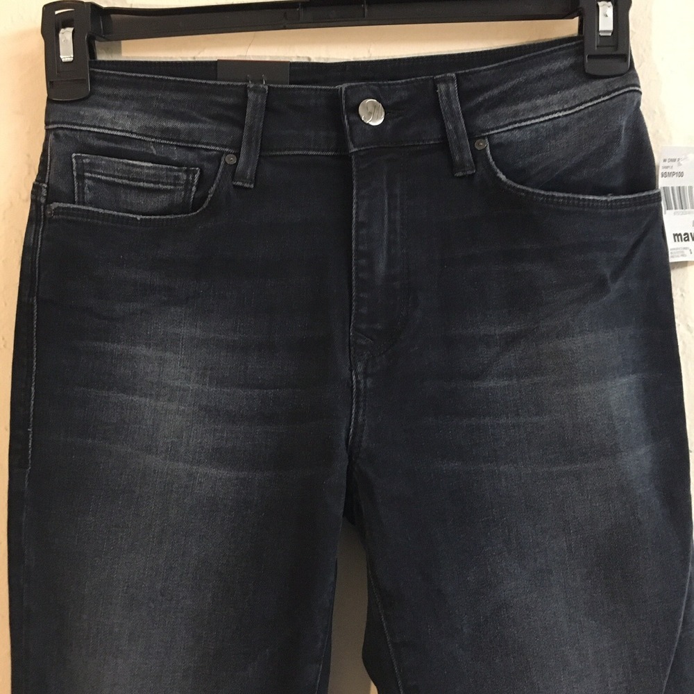 NEW Mavi Jeans 27 Black Alissa High Rise Super Skinny Faded Denim - Picture 2 of 11